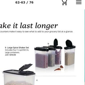 Tupperware Spice Shaker set